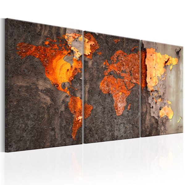 Tableau Cartes du monde World Map: Rusty World