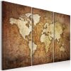 Tableau Cartes du monde World Map: Brown Texture
