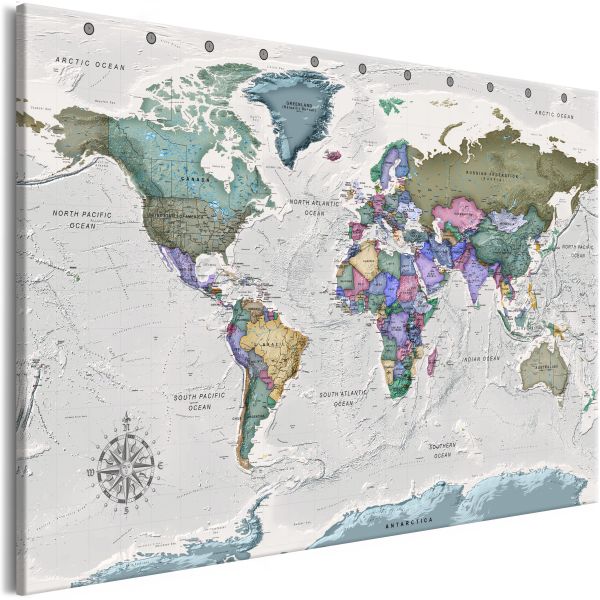 Tableau Cartes du monde World Destinations (1 Part) Wide