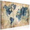Tableau Cartes du monde Retro Map (3 Parts)