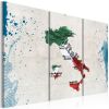 Tableau Cartes du monde Carte de l'Italie - triptyque