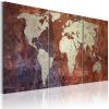 Tableau Cartes du monde Continents d'acier
