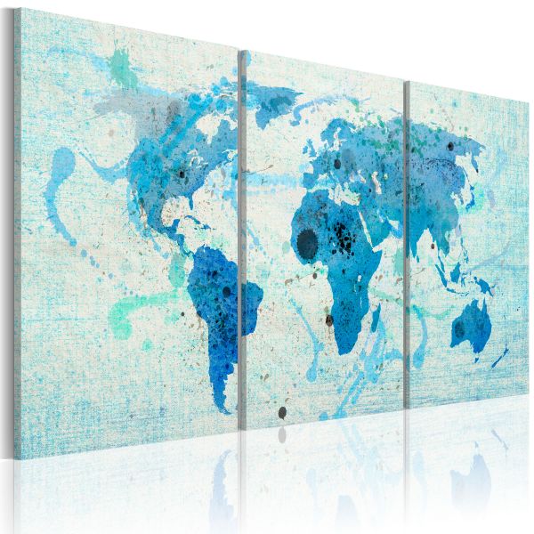 Tableau Cartes du monde Continents comme les océans
