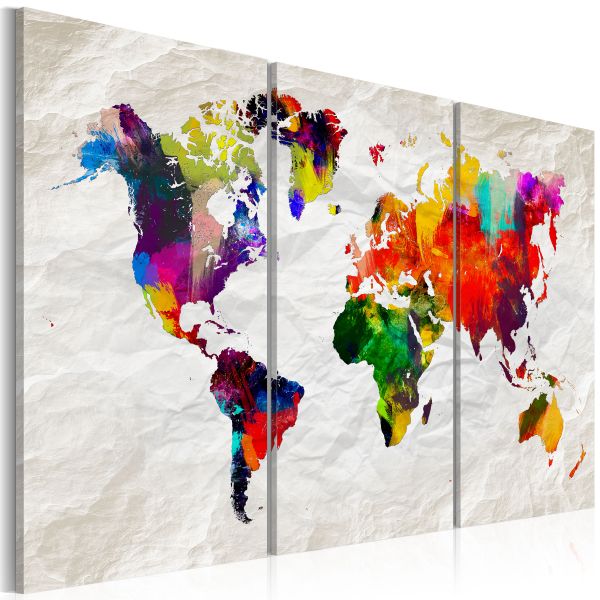 Tableau Cartes du monde World Map: Rainbow Madness II