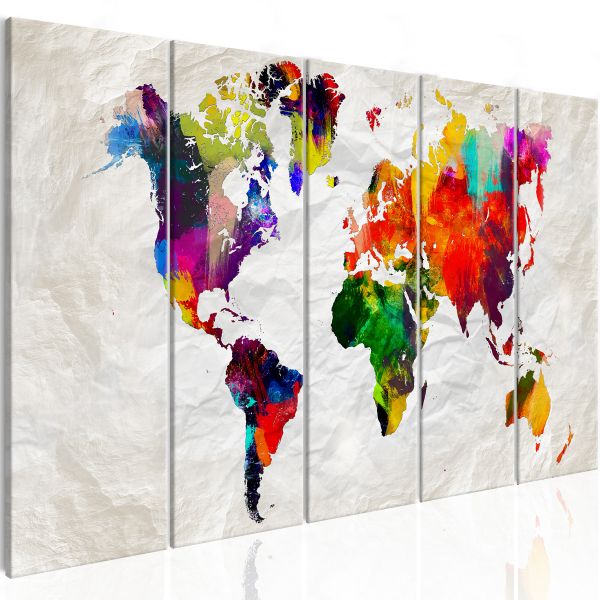 Tableau Cartes du monde Crumpled Map