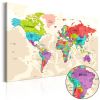 Tableau Cartes du monde Colourful Land