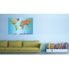 Tableau Cartes du monde Colourful Note