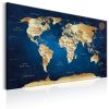 Tableau Cartes du monde World Map: The Dark Blue Depths