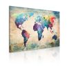 Tableau Cartes du monde Carte en couleurs de l'arc-en-ciel
