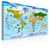 Tableau Cartes du monde Children's Map: Colourful Travels