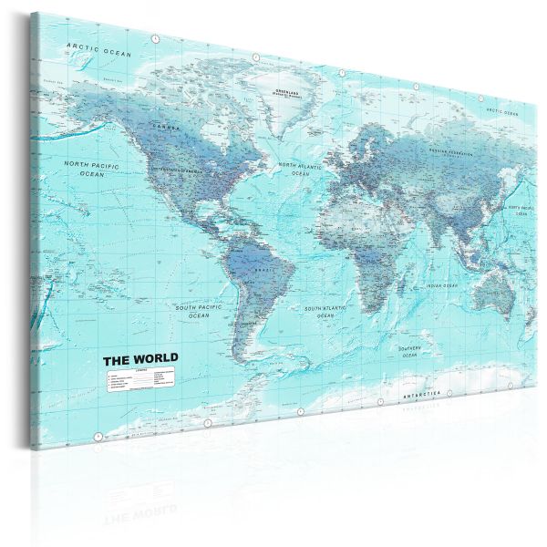 Tableau Cartes du monde World Map: Sky Blue World