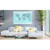 Tableau Cartes du monde World Map: Sky Blue World