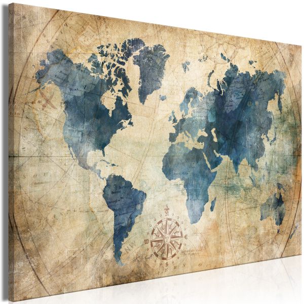 Tableau Cartes du monde Retro Map (1 Part) Wide