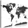 Tableau Cartes du monde Black and White Map (1 Part) Wide