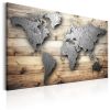 Tableau Cartes du monde Silver World