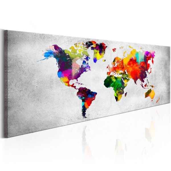 Tableau Cartes du monde World Map: Coloured Revolution