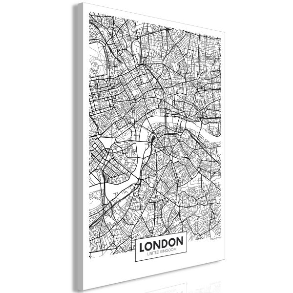 Tableau Cartes du monde Map of London (1 Part) Vertical