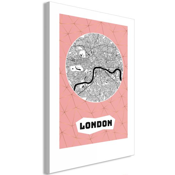 Tableau Cartes du monde Central London (1 Part) Vertical