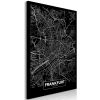 Tableau Cartes du monde Dark Map of Frankfurt (1 Part) Vertical