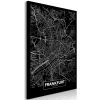 Tableau Cartes du monde Dark Map of Frankfurt (1 Part) Vertical