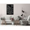 Tableau Cartes du monde Dark Map of Amsterdam (1 Part) Vertical