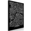 Tableau Cartes du monde Dark Map of London (1 Part) Vertical