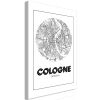 Tableau Cartes du monde Retro Cologne (1 Part) Vertical