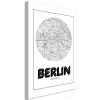 Tableau Cartes du monde Retro Berlin (1 Part) Vertical
