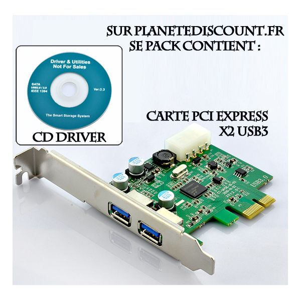 Carte PCI Express x2 USB 3