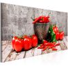 Tableau Nature morte Red Vegetables (1 Part) Concrete Narrow