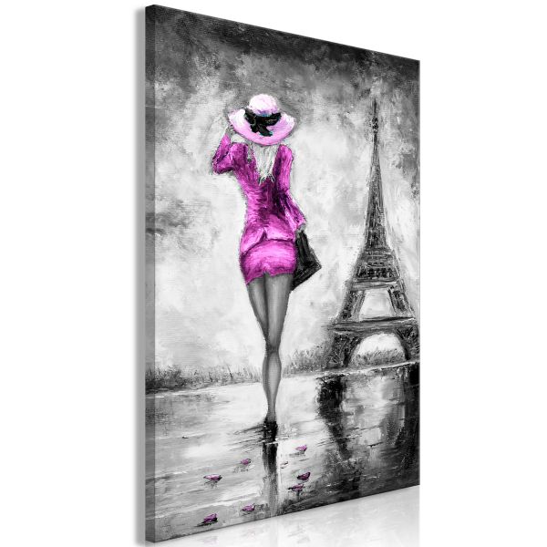 Tableau Personnages Parisian Woman (1 Part) Vertical Pink