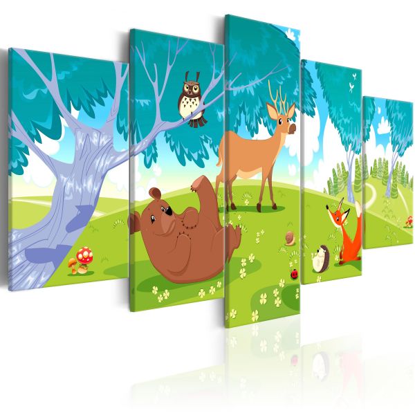 Tableau Pour enfants Friendly Animals (5 Parts)