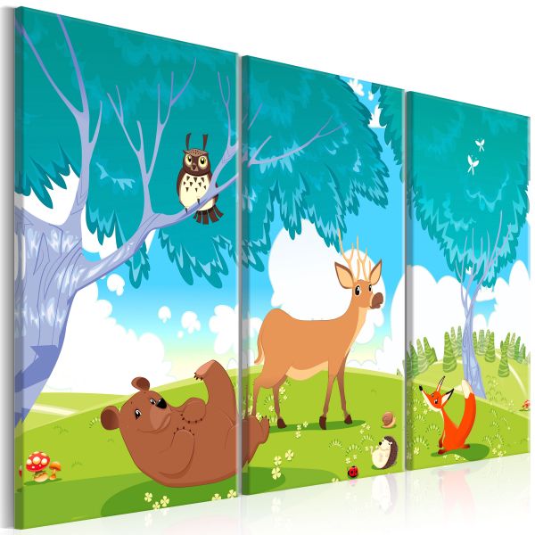 Tableau Pour enfants Friendly Animals (3 Parts)