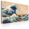 Tableau Tableau stylisé The Great Wave off Kanagawa (Reproduction)