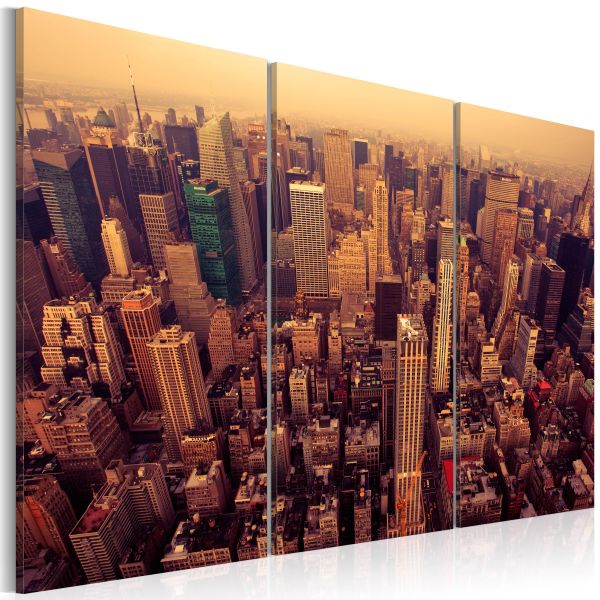 Tableau Villes Coucher de soleil sur New York