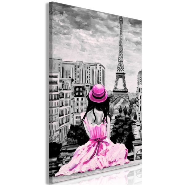 Tableau Villes Paris Colour (1 Part) Vertical Pink