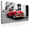 Tableau Vintage Cuban Classic Car (Red)
