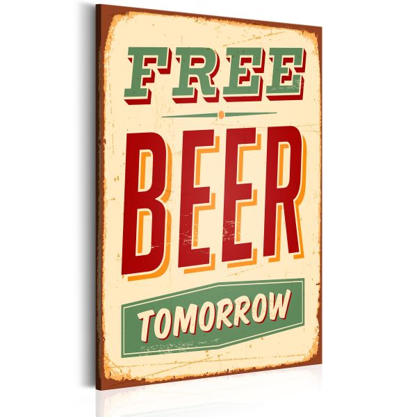 Tableau Vintage Free Beer Tomorrow