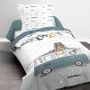 Housse de couette enfant 140x200 cm avec 1 taie d'oreiller 63x63 cm Parure de lit Coton Kids Kool 1.7