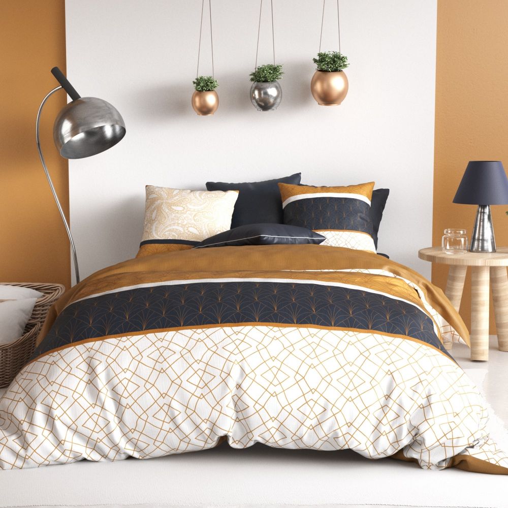 TODAY Housse de Couette 220X240 2 Personnes Coton Terracotta : :  Cuisine et Maison