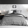 Parure de lit housse de couette avec taie d'oreiller 100% Coton 57 fils Black & White