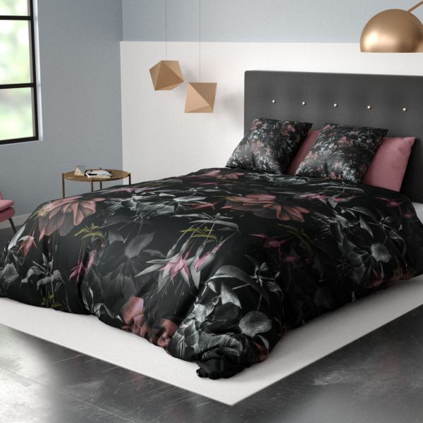 Parure de lit housse de couette avec taies d'oreiller 100% Coton 47 fils Belle De Nuit