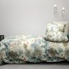 Parure de lit housse de couette avec taies d'oreiller 100% Percale de Coton Bio 80 fils A L'ombre