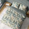 Parure de lit housse de couette avec taies d'oreiller 100% Percale de Coton Bio 80 fils A L'ombre