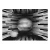 Papier peint intissé 3D et Perspective Gray sphere