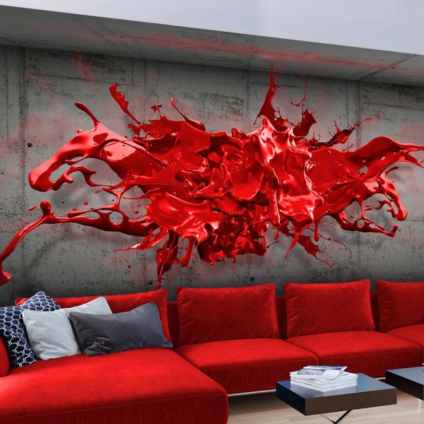Papier peint intissé Abstractions Red Ink Blot