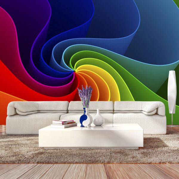 Papier peint intissé Abstractions Colorful Pinwheel