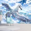 Papier peint intissé Animaux Pegasus (Blue)