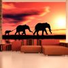 Papier peint intissé Animaux éléphants: famille