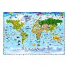 Papier peint intissé Carte du monde World Map for Kids